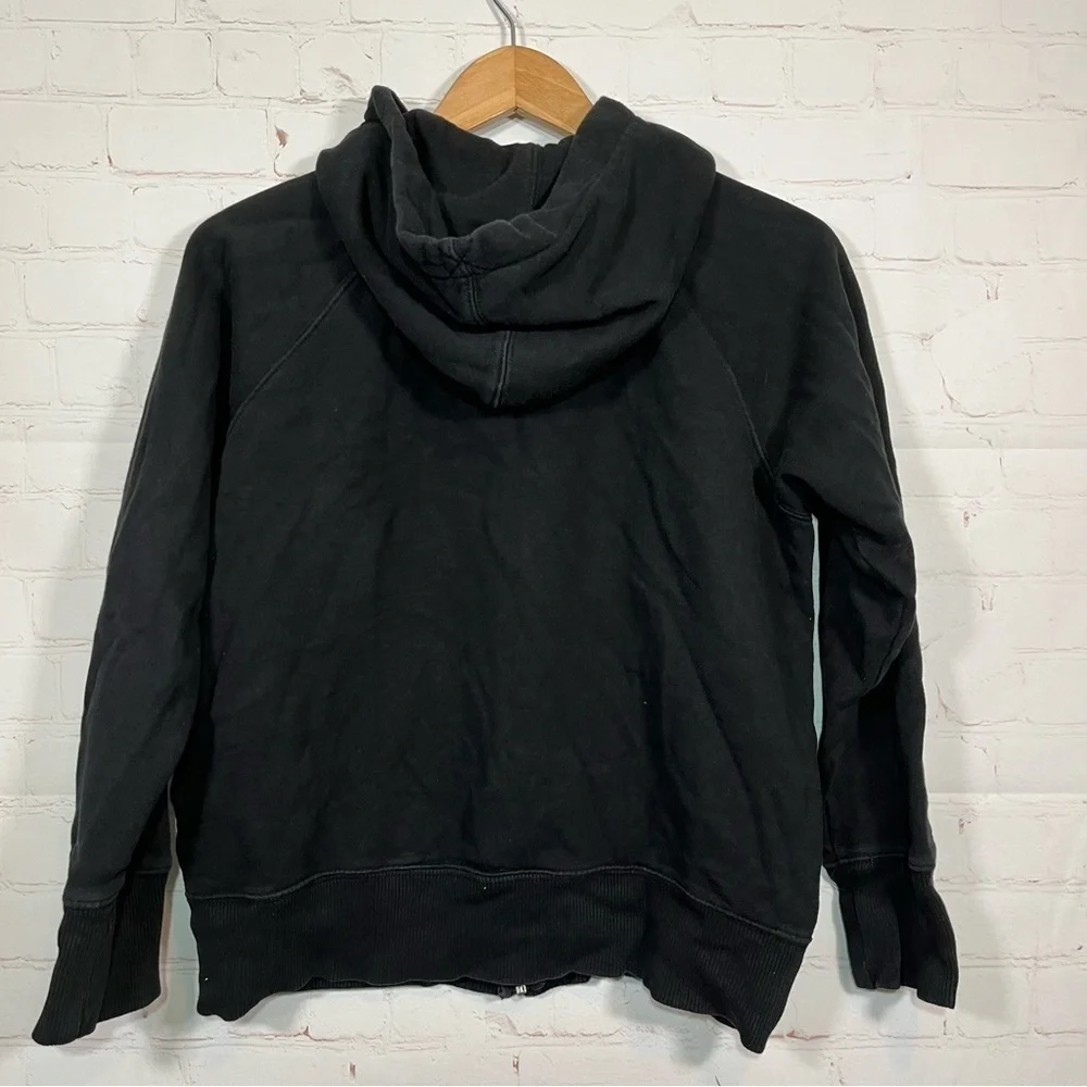 Gap Sweatshirt Boys XL Black Hoodie Zip Up Sweater Drawstring Long Sleeve Fleece